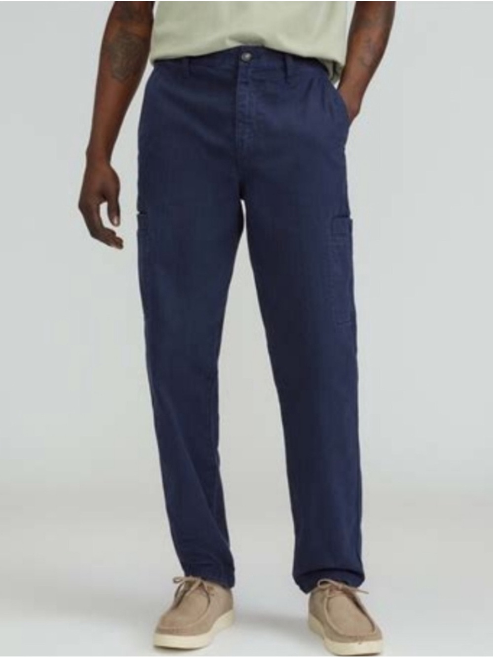 Everlane Men's pants Herringbone Refined Navy Cargo Trousers 38